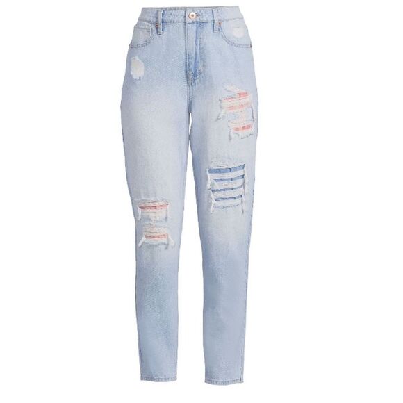 Light Denim Mom Jeans - Picture 1 of 7